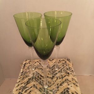 Vintage set of 3 hand blown